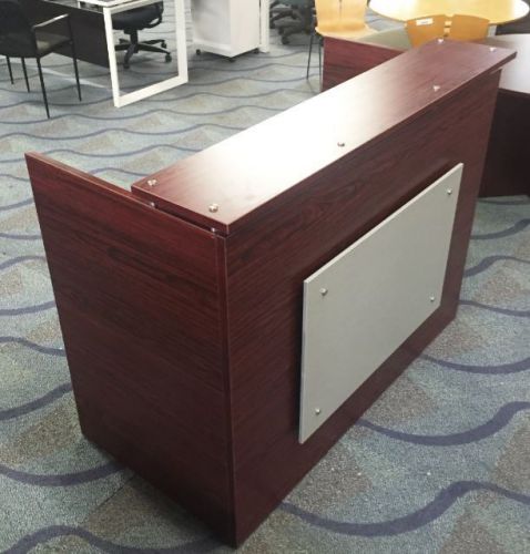 60&#034; reception desk shell  with counter and fits a 15&#034; monitor