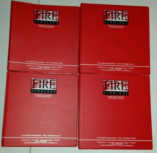 Fire Findings fire origin and cause vol 1 through 18-4 4 binders New condition
