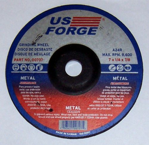US Forge 00707 Hubless Grind Wheel 7 By 1/4 By 7/8