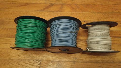 12 Guage Electrical Wire 3 Partial Rolls Blue Green White