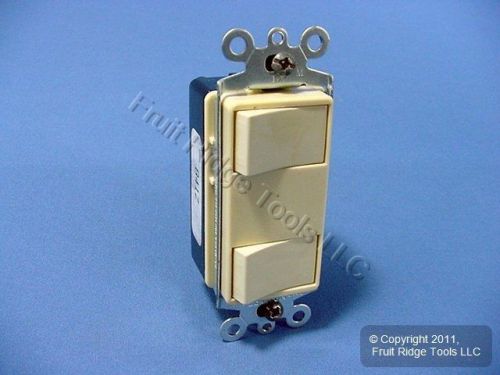 Leviton Ivory Decora DUAL Rocker Light Switch Duplex 15A 1754-I
