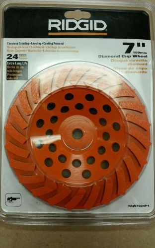 Ridgid taw7024p1 7inch diamond cup grinding wheel. new &amp; free shipping! for sale