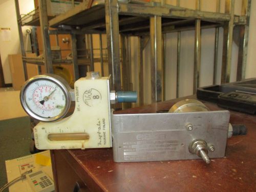 Kytola Flowmeter w/Esko Pressure Cyclone SLM-8/020-07-1610 Range: 1-8 L/min Used