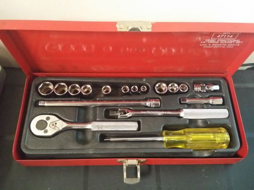 Proto 47114 1/4 drive 17 pc. socket set - 6 point- used for sale