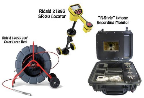 Ridgid 200&#039; color reel (14053) sr-20 locator (21893) &#034;r-style&#034; iphone monitor for sale