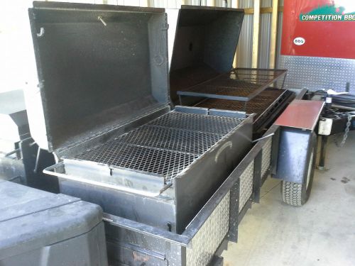 5 x 10 trailer with mounted cookers/smokers and hand sink