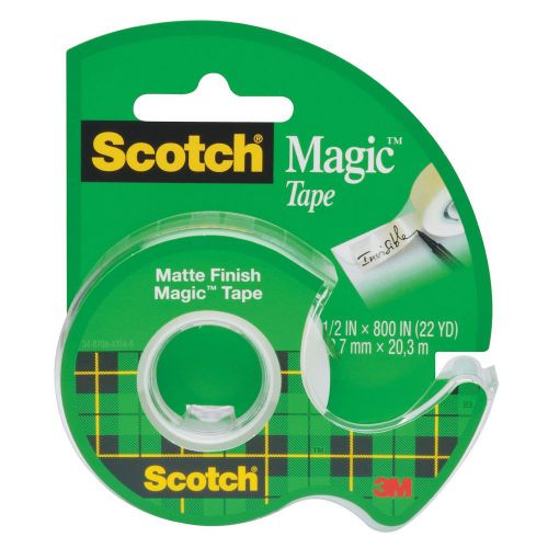 Scotch magic tape with dispenser 1/2 x 800 inches (119) pack of 1 mmm119 for sale