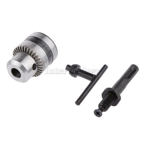 Manual 10mm drill chuck wrench round shank with adaptor driller + lock tool for sale