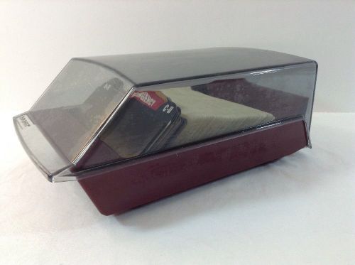 Vintage Red Rolodex VIP24C Address Phone Card File W/ Blank Cards &amp; A-Z Tabs