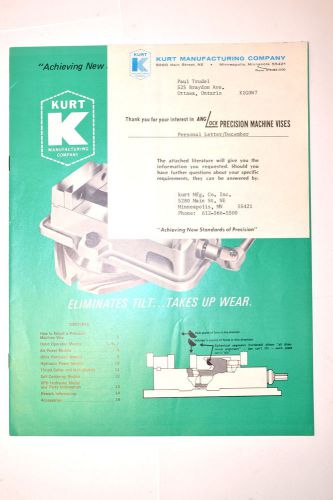 KURT ANGLOCK PRECISION VISES 1976 Catalog RR945 selection guide models accessory