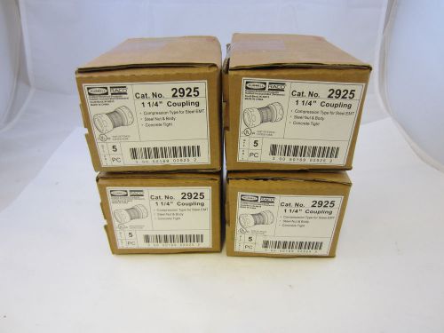 LOT OF 20  2925 1-1/4&#034; EMT COMPRESSION COUPLING STEEL HUBBELL RACO