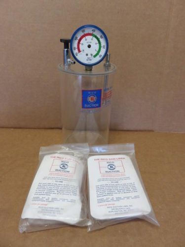 Rico-Suction Labs RS-4 Suction Tank Canister w/ 2 Packs of Sani-Liners *Parts*