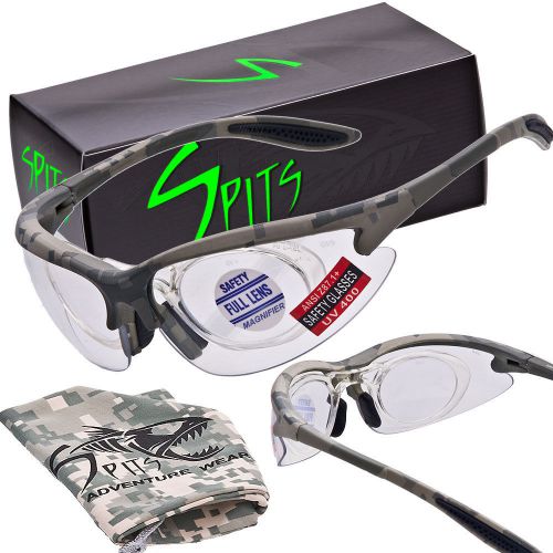 MAGSHOT Hunting Shooting Safety Glasses ACU Camo Frame Full Magnifying with 1.25