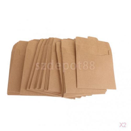 Phenovo 2 x 50pcs cd dvd cdr kraft sleeves packaging case disc paper bags for sale