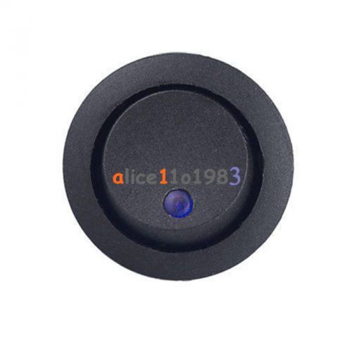 Ac 125v/250v 3 pins blue car round dot led light rocker toggle switch for sale