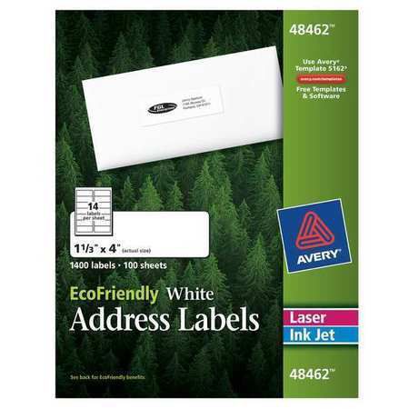 Laser/Inkjet Label, White ,Avery, 48462