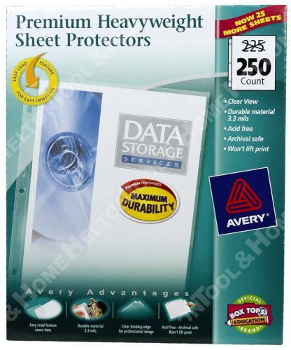 Avery Sheet Protector Clear Top Load 76006 Acid Free 250 Pack Sealed Package New