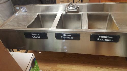 Commercial 3 Compartment Sink