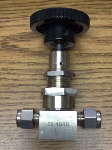 Nupro swagelok ss-4brg bellows-sealed valve gasketed regulating stem tip 1/4 in. for sale