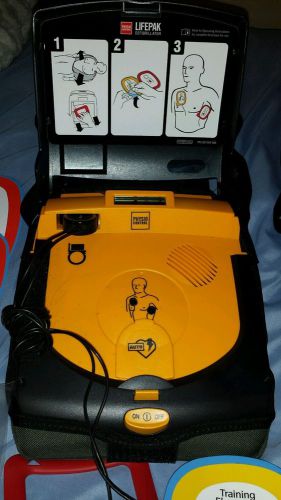 Physio-control aed trainer defibrillator lifepak cr-t cpr + training electrodes for sale