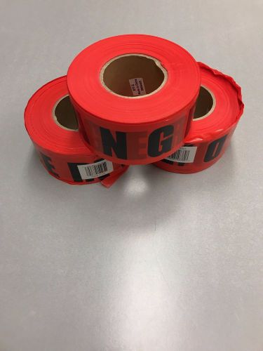 Danger Barricade Tape, Red/Black, 1000 ft x 3 In. (54-DT-2)