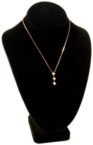 New 10&#034; black velvet bust pendant necklace jewelry displays for sale