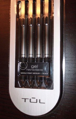 TUL- Needle Point Medium - Black Gel Retractable  Pen - 0.7 mm - New In Package