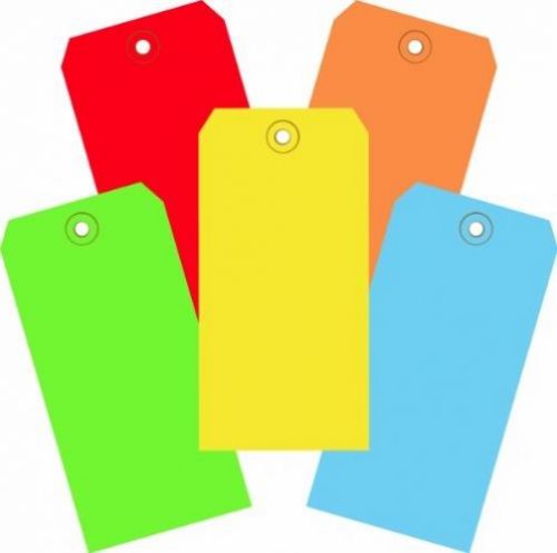 Aviditi g20001 assorted color 13 point shipping tags, 4 3/4 x 2 3/8 (pack of for sale