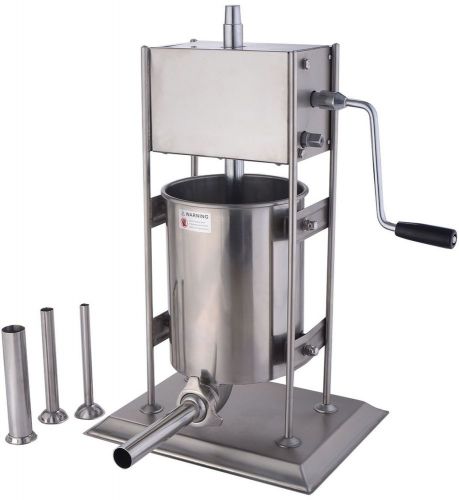 10l vertical sausage stuffer 2 speed filler meat maker machine stainless steel for sale