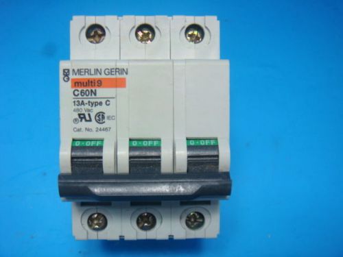 New square d mg24467, c60n supplementary protector 480y/277v 13a 3p, new in box for sale