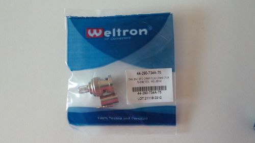 Weltron Part # 44-290-734-75 734A,BNC 3PC Crimp Plug Conn. 75-OHM,Tool Lot of 10