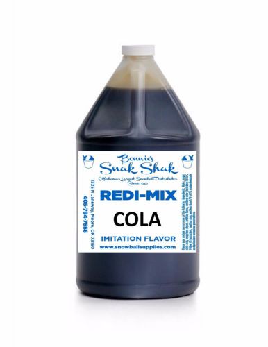 Snow cone syrup cola flavor. 1 gallon jug buy direct licensed mfg for sale