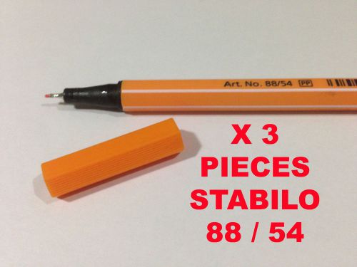 Stabilo 88 Series Orange Ink Point 88/54 with 0.4mm Fine Tip 3 Piece Set