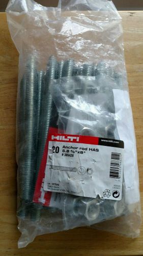 Hilti ( 20pack ) Threaded Anchor Rods HAS 5.8 5/8&#034; x 8&#034; # 385428