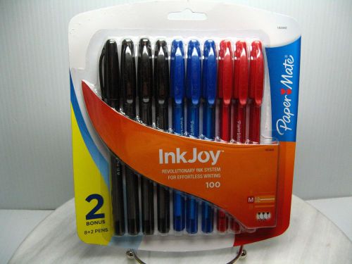30 INKJOY Paper Mate BLACK BLUE RED Multi INK Ballpoint Medium 1.0 mm - Lot of 3