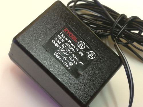 Ryobi drill charger power supply ac 120v - dc 9v for sale