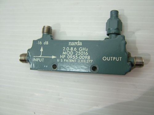 RF directional coupler 2 - 8GHz 16dB narda 25016 hp 0955-0098