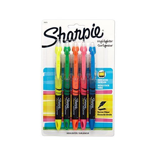 Sharpie Accent Sharpie Pen-Style Highlighters, 5 Colored Highlighters(24575PP)