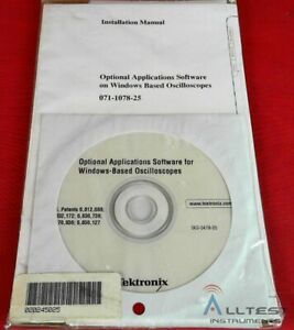 Tektronix 071-1078-25 Optional Applications Software Oscilloscopes (063-3478-25)