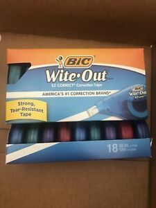 BIC® Wite-Out EZ Correct Correction Tape  Non-Refillable  1/6&#034; x 472&#034;  18ct