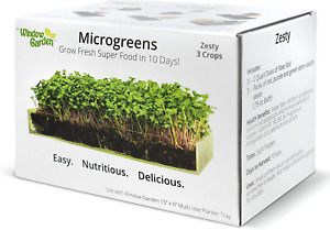Window Garden Microgreen Zesty 3 Pack Refill - Use with Grow n Serve Kit, Multi-