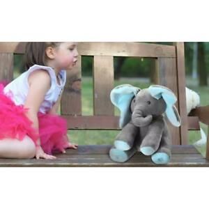 12&#034; Plush Stuffed Elephant Doll  Peek-a-Boo Elephant  Talking  Singing