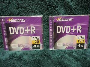 Memorex DVD + R Disc Set of 2 4.7 GB 120 Minute Video 4X