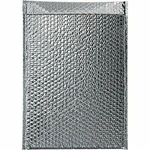 Boxes Fast BFINM1217 Cool Shield Insulated Bubble Mailers 12&#034; x 17&#034; Silver Pa...