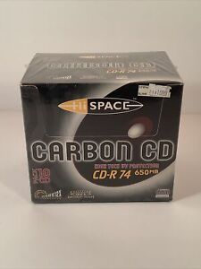 Hi Space Carbon CD UV Protection CD-R 74 650MB Recordable Pack of 10 New NIB