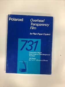 Polaroid 731 Overhead Transparency Film for plain paper copiers 100 Shts 8.5x11&#034;