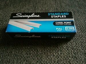 Swingline Standard Staples Chisel Point 5000/Box 1/4&#034; leg length