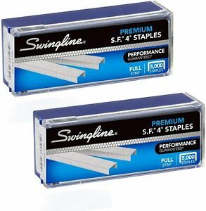 Swingline Staples, S.F. 4, Premium, 1/4&#034; Length, 210/Strip, 5000/Box, 2 Pack