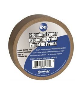 Intertape 9341 Premium Paper Carton Sealing Tape, 2&#034; x 60 Yds