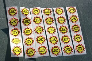 30 - 25 cent vending machine stickers